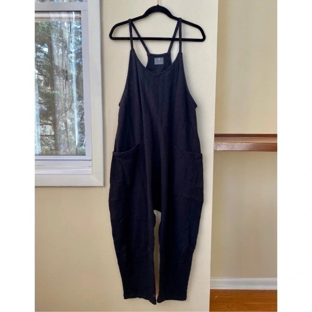 Free People Movement Hot Shot Onesie Cable Knit Black Large - Picture 5 of 9